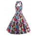 Women's Casual/Daily / Party/Cocktail Cute / Street chic A Line Dress,Floral Halter Knee-length Sleeveless