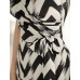 Women's Club Bodycon Dress,Striped Deep V Knee-length Sleeveless Others Summer