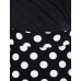 Women's Casual/Daily Plus Size Dress,Solid / Polka Dot V Neck Knee-length ? Length Sleeve Black Polyester Fall