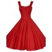 Women's 50s VTG Retro Rockabilly Hepburn Pinup Business Swing Dress 583