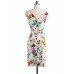 Women's Casual/Daily / Party/Cocktail / Club Vintage / Street chic Bodycon Dress,Floral Square Neck Knee-length