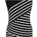 Women's Plus Size Vintage V-Neck Patchwork Casual Striped Print Sleeveless Dresses