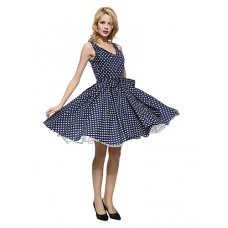 Women's 50s Vintage Polka Dots Rockabilly Hepburn Pinup Business Swing Dress ,Plus Size