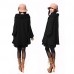 Women's Cape Korean Plus Size with Belt Woolen Blend Maternity Trench Coat