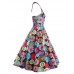 Women's Casual/Daily / Party/Cocktail Cute / Street chic A Line Dress,Floral Halter Knee-length Sleeveless