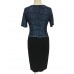 Women's Vintage / Simple / Street chic Plaid Bodycon Dress,Round Neck Knee-length Cotton / Polyester