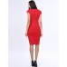 Women's Sexy Bodycon Party Inelastic Short Sleeve Knee-length Dress (Knitwear)