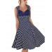 Women's Vintage 1950's Flower Print Retro Rockabilly Hepburn Pinup Cos Party Swing Dress