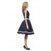 Women's 50s Vintage Nautical Sailor Rockabilly Hepburn Pinup Business Swing Dress 526