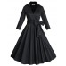 Women's 50s VTG Retro Rockabilly Hepburn Pinup Swing Parka Business Dress 560