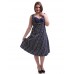 Women's Going out / Casual/Daily / Plus Size Vintage A Line Dress,Polka Dot Sweetheart Knee-length Sleeveless Blue / Red Cotton / Spandex