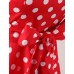 Women's Cap Sleeves Red Black Purple Polka Dot Dress , Vintage Cap Sleeves 50s Rockabilly Swing Dress