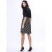 Women's Casual/Daily Plus Size Dress,Solid / Polka Dot V Neck Knee-length ? Length Sleeve Black Polyester Fall