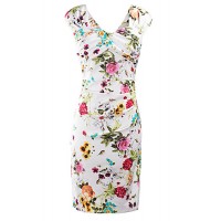 Women's Casual/Daily / Party/Cocktail / Club Vintage / Street chic Bodycon Dress,Floral Square Neck Knee-length