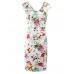 Women's Casual/Daily / Party/Cocktail / Club Vintage / Street chic Bodycon Dress,Floral Square Neck Knee-length