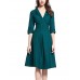 Women's Going out Vintage / Simple / Street chic Swing Dress,Solid Deep V Knee-length Short SpandexAll