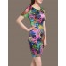 Women's Vintage Party Micro Elastic Sleeveless Knee-length Dress (Satin)