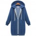 Women's Letter / Solid Blue / Black / Gray Hoodies , Vintage / Casual Hooded Long Sleeve