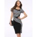 Women's Casual/Daily Vintage Plus Size / Sheath Pencil Dress,Plaid Round Neck Above Knee Short Sleeve