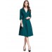 Women's Going out Vintage / Simple / Street chic Swing Dress,Solid Deep V Knee-length Short SpandexAll