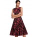 Women's Vintage / Simple / Street chic Floral Swing Dress,Round Neck Knee-length Cotton / Polyester