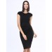 Women's Sexy Bodycon Party Inelastic Short Sleeve Knee-length Dress (Knitwear)