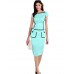  Women's Bodycon/Work Short Sleeve Dresses (Cotton Blend)