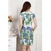 Brand FashionWomen's Vintage / Casual / Day Floral Plus Size / Sheath Dress , Round Neck Knee-length