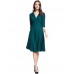 Women's Going out Vintage / Simple / Street chic Swing Dress,Solid Deep V Knee-length Short SpandexAll