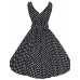 Women's 50s Vintage Polka Dots Rockabilly Hepburn Pinup Business Swing Dress ,Plus Size