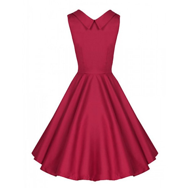 Women's Vintage Hepburn Party Dress (Cotton Blends)