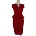 Women's Vintage / Street chic Solid Bodycon Dress,Asymmetrical Knee-length Cotton / Polyester